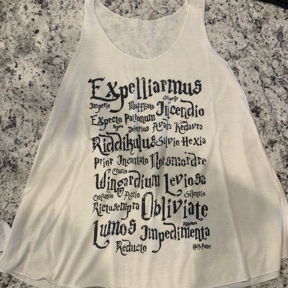 Harry Potter spells tank top